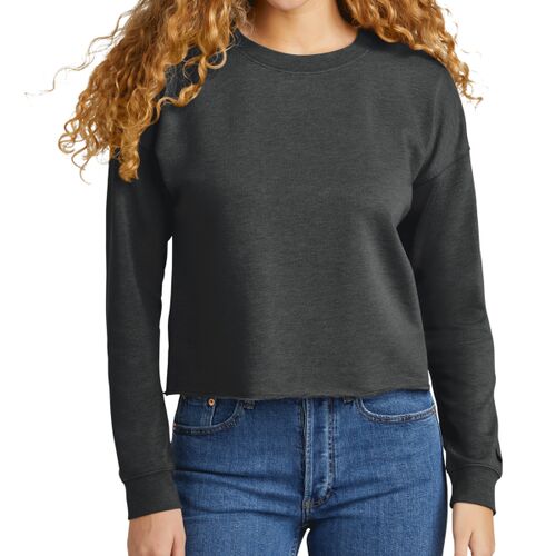 Women's Tri Blend Fleece Crop Crew Thumbnail