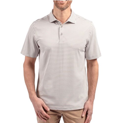 Cutter & Buck Virtue Eco Pique Stripe Recycled Mens Polo Thumbnail