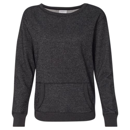 Women’s Glitter French Terry Wide Neck Sweatshirt Thumbnail