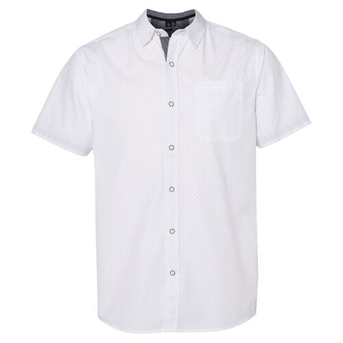 Men's Peached Printed Poplin Short Sleeve Shirt Thumbnail