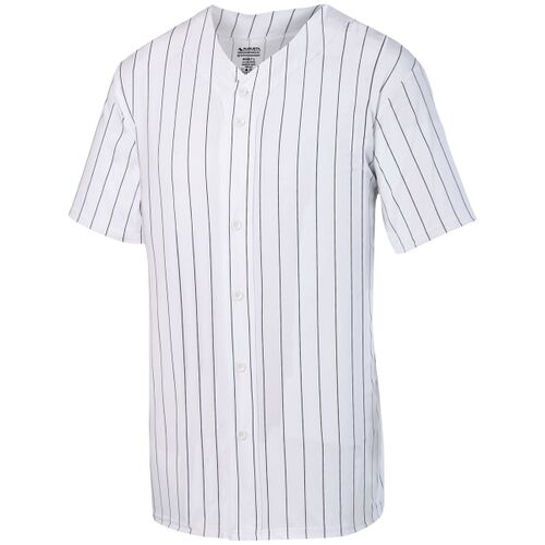 Unisex Pinstripe Full Button Baseball Jersey Thumbnail